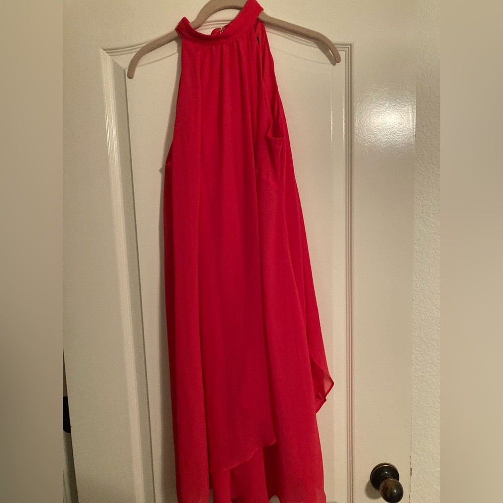 SLNY Size 6 Pink Chiffon Dress